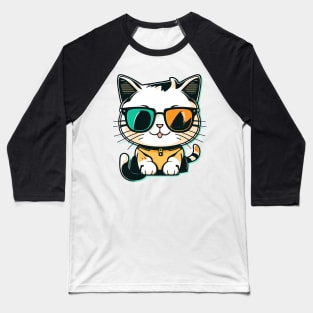 Cat wearing sunglasses cool Baseball T-Shirt